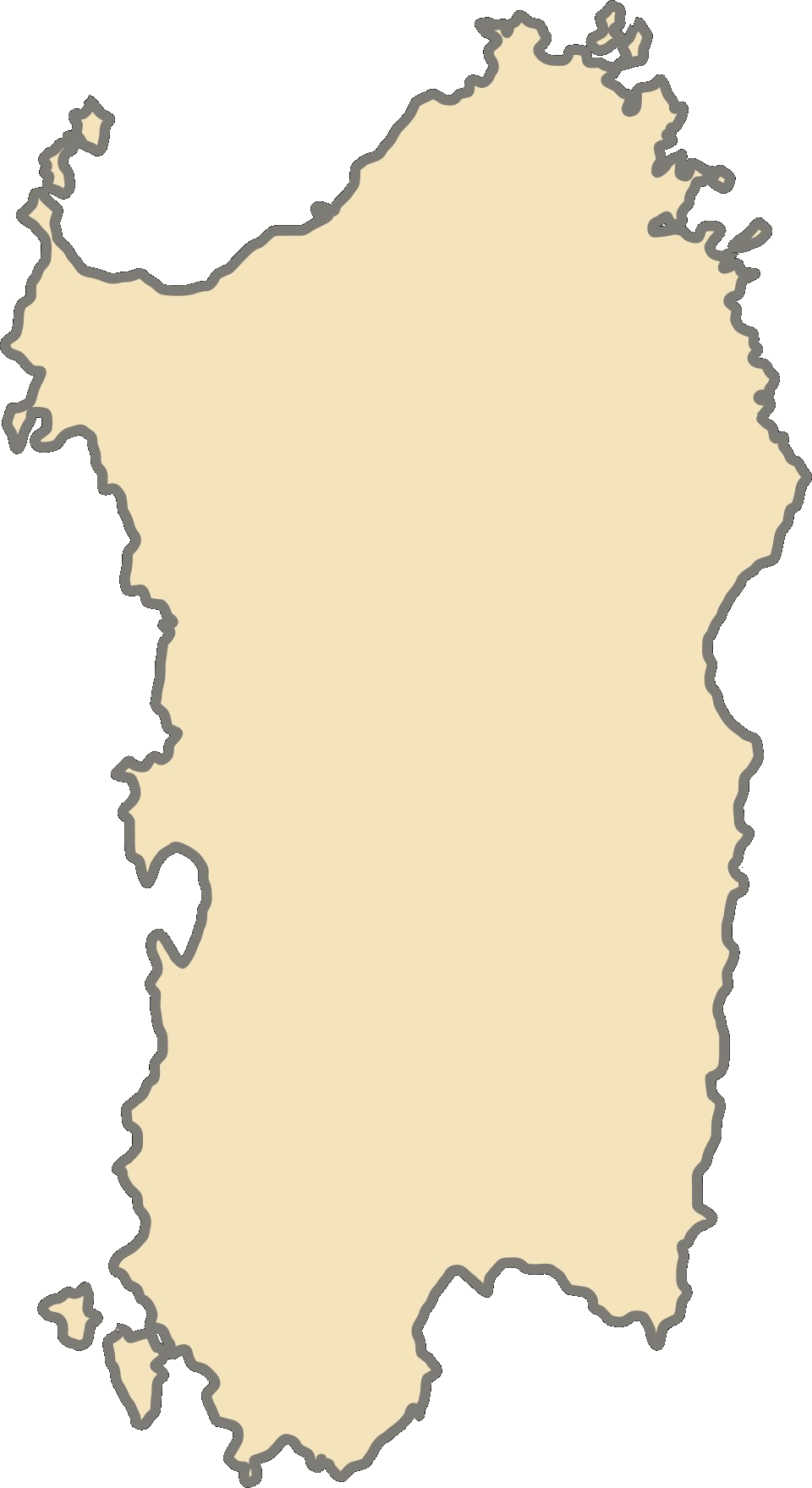 Carte de la Sardaigne